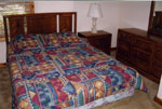 Bedroom 1 Cottage #4 at Crown Point Resort in Stoughton, Wisconsin Lake Kegonsa