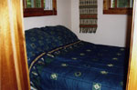 Bedroom in Cottage #1 at Crown Point Resort in Stoughton Wisconsin Lake Kegonsa