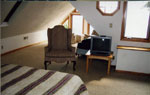 Master bedroom on third floor  Cottage #6 at Crown Point Resort in Stoughton, Wisconsin Lake Kegonsa