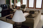 Livingroom  Cottage #6 at Crown Point Resort in Stoughton, Wisconsin Lake Kegonsa